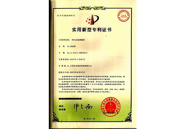 实用新型专利证书